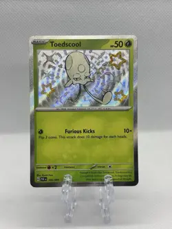 Pokemon TCG Toedscool Scarlet & Violet: Paldean Fates 105/091 Holo Shiny Rare NM - Image 1