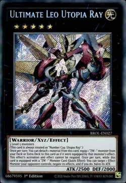 Ultimate Leo Utopia Ray - Secret Rare 1st Edition BROL-EN027 - NM - YuGiOh - Image 1
