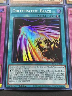 Exodia Full 5 Piece Set + Incarnate + Obliterate!!! + Blaze + Rage | YuGiOh! - Image 5