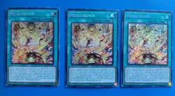 x3 Playset Near Mint Yugioh Metaltronus Secret Rare RA04-EN100 1st Edition - Image 1