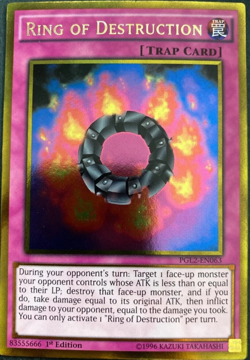 Ring of Destruction - PGL2-EN063 - Gold Rare 1st Edition Yugioh TCG Card - Image 1