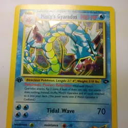 Misty’s Gyarados 13/132 1st Edition Gym Challenge Holo Pokemon Card - Image 2