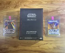 Star Wars Unlimited Convention Exclusive 2024 + Promo Cards SIGNED! - Image 1