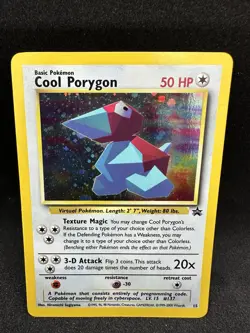 Cool Porygon #15 Holo 1999-2000 Black Star Promo Pokemon Card TCG - Image 1