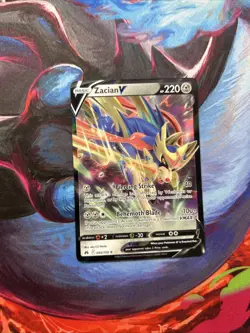 Zacian V 095/159 Ultra Rare Crown Zenith NM Pokemon Card - Image 1