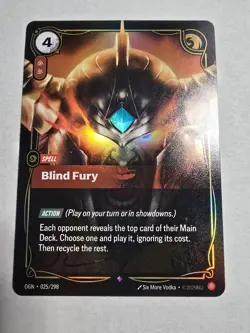 Riftbound Tryndamere Card Blind Fury Origins 025/298 League Of Legends English - Image 1