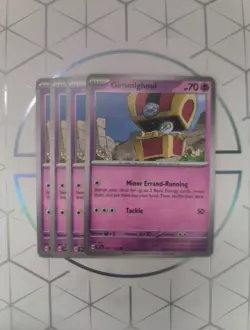 [4x Playset] Gimmighoul (097/191) - SV08: Surging Sparks (SV08) - Pokemon TCG - Image 1