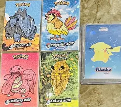 6 Poncho Pikachu MagiKarp MewTwo Gyarados Pokemon TeamRocket Crack Ice Holo MORE - Image 4