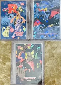6 Poncho Pikachu MagiKarp MewTwo Gyarados Pokemon TeamRocket Crack Ice Holo MORE - Image 5