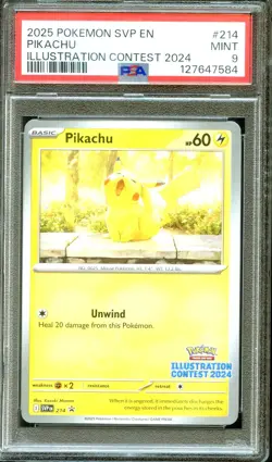 PSA 9 - Pikachu SVP 214 Illustration Contest 2024 - Pokemon - Image 1