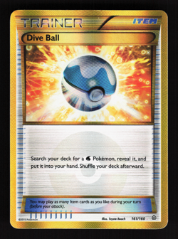 Dive Ball 161/160 Primal Clash Rare Secret Pokemon LP - Image 1
