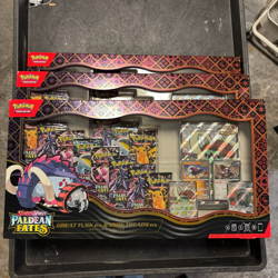 (3) Pokemon TCG Paldean Fates Great Tusk Iron Treads Ex Premium Collection - Image 1