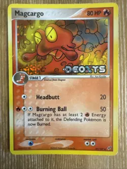 Magcargo 37/107 - Uncommon Reverse Holo Stamped Ex Deoxys - Pokemon Card MP - Image 1