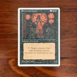 Sorceress Queen LP 4th Edition Magic Magic the Gathering Card - Image 1