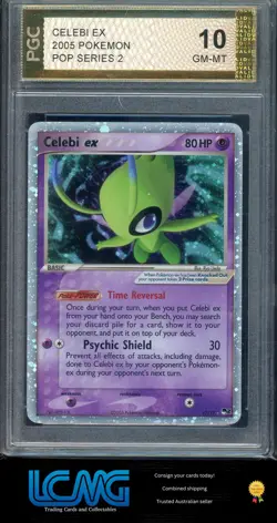 PGC 10 GRADED Pokemon TCG Card POP Series 2 #017/017 Celebi ex (Holo) - Image 1