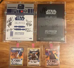 Star Wars Unlimited Convention Exclusive 2024 & 2025 + Promo Cards SIGNED! - Image 1