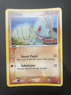 Machop - 53/108 Reverse Holo EX Power Keepers NM - Pokemon Card - STAMPED - Image 1