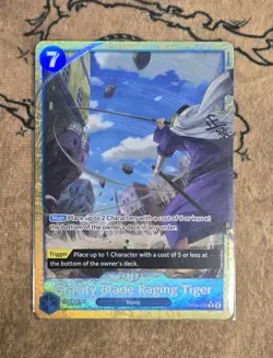 One Piece Card Game Gravity Blade Raging Tiger (Alternate Art) OP06-058 R NM Eng - Image 1