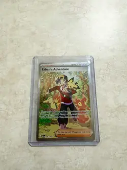 Pokemon TCG Destined Rivals Ethan's Adventure Full Art Trainer Card 236/182 Sir - Image 1