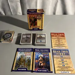 Magic the Gathering 1999 Starter Game Box With Two 40 Card Decks And Manuals - Image 1