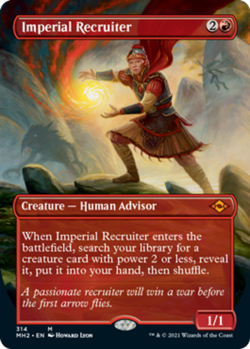 1x Imperial Recruiter ~~ Borderless - Foil Light Play, English Modern Horizons 2 - Image 1