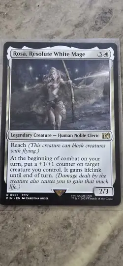 Rosa, Resolute White Mage Final Fantasy Regular Rare Legendary Creature NM MTG - Image 1