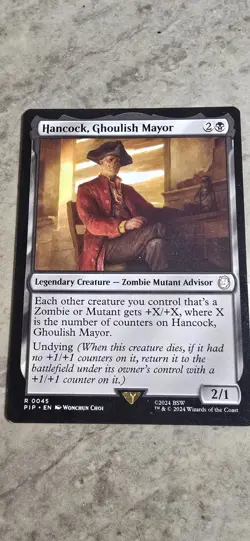 Hancock, Ghoulish Mayor Universes Beyond: Fallout Regular Rare MTG NM - Image 1