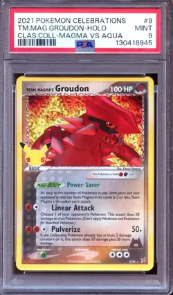 PSA 9 - Team Magma's Groudon 9/95 Celebrations - Pokemon - Image 1