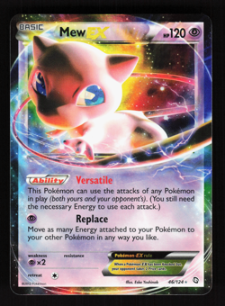 Mew EX 46/124 Dragons Exalted Rare EX Holo Pokemon LP - Image 1