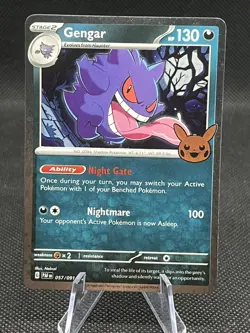 Gengar R Trick Or Trade PAF 057/091 R Rara Cosmo Holo R Pokemon R Eng - Image 1