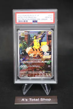 PSA 10 Detective Pikachu Pokemon Card 098/SV-P Nintendo Switch Promo Japanese - Image 1