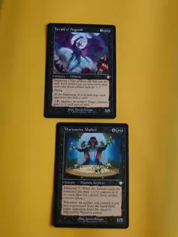 Herald of Anguish & Marionette MAster Black MTG 2 Card. - Image 1