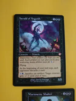 Herald of Anguish & Marionette MAster Black MTG 2 Card. - Image 3