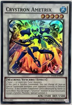 INOV-EN045 Crystron Ametrix - Super Rare Unlimited Near Mint YuGiOh Card - Image 1