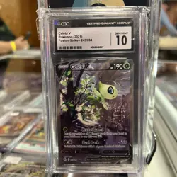 Celebi V 2021 SWSH Fusion Strike Full Alt Art 245/264 Pokemon Card - CGC 10 - Image 1