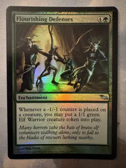 Flourishing Defenses Shadowmoor Foil Played Magic the Gathering MTG - Image 1