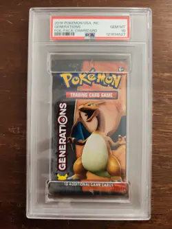 Pokemon Generations Booster Pack Charizard Artwork PSA 10 - Image 1