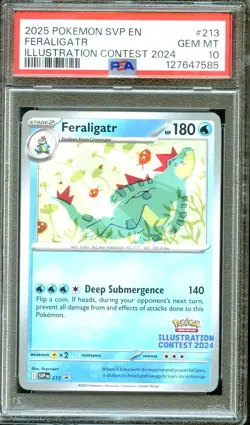 PSA 10 - Feraligatr SVP 213 Illustration Contest 2024 - Pokemon - Image 1