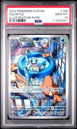 Squirtle #148 PSA 10 Gem Mint 2024 Pokemon Stellar Crown EN Illustration Rare - Image 1