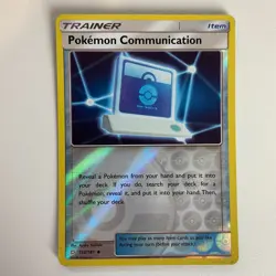 Pokemon Communication 152/181 Team Up Reverse Holo Uncommon Pokemon MP+ - Image 3