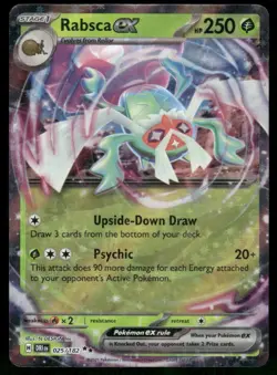 Rabsca ex 025/182 Double Rare Holo NM Pokemon SV10: Destined Rivals - Image 1