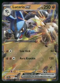 Lucario ex 082/142 Double Rare Holo NM Pokemon SV07: Stellar Crown - Image 1