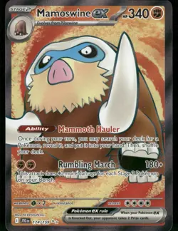 Mamoswine ex - 174/159 Ultra Rare Holo NM Pokemon SV09: Journey Together - Image 1