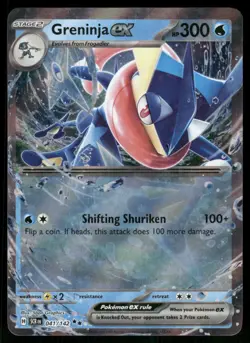 Greninja ex 041/142 Double Rare Holo NM Pokemon SV07: Stellar Crown - Image 1