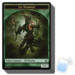 10 pcs ELF WARRIOR TOKEN (1/4) Duel Decks: Elves Vs. Inventors Magic MTG CARD - Image 1