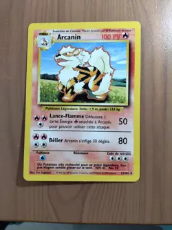 Carte Pokemon : Arcanin 23/102 Edition 1 Set de Base Wizards Francaise - Image 1