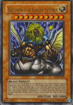 Theinen the Great Sphinx EP1-EN001 Movie Exclusive Pack Yugioh! Card LP - Image 1