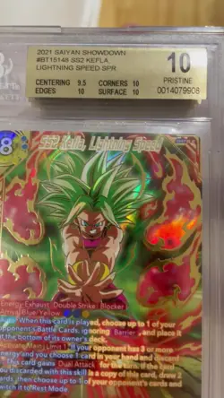 Ss2 kefla lightning speed bt15-148 spr bgs 10 dragon ball super card game psa - Image 2