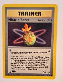 Miracle Berry 1st Edition Pokemon Card - 94/111 - Neo Genesis - Near Mint - Image 1