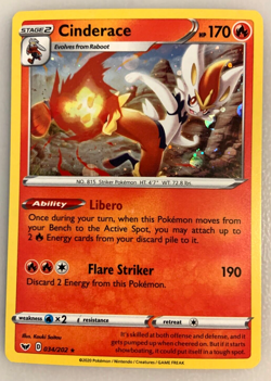 Cinderace 034/202 Pokemon Card - Cosmos Holo - Collectors Chest Promo - 2020 - Image 1